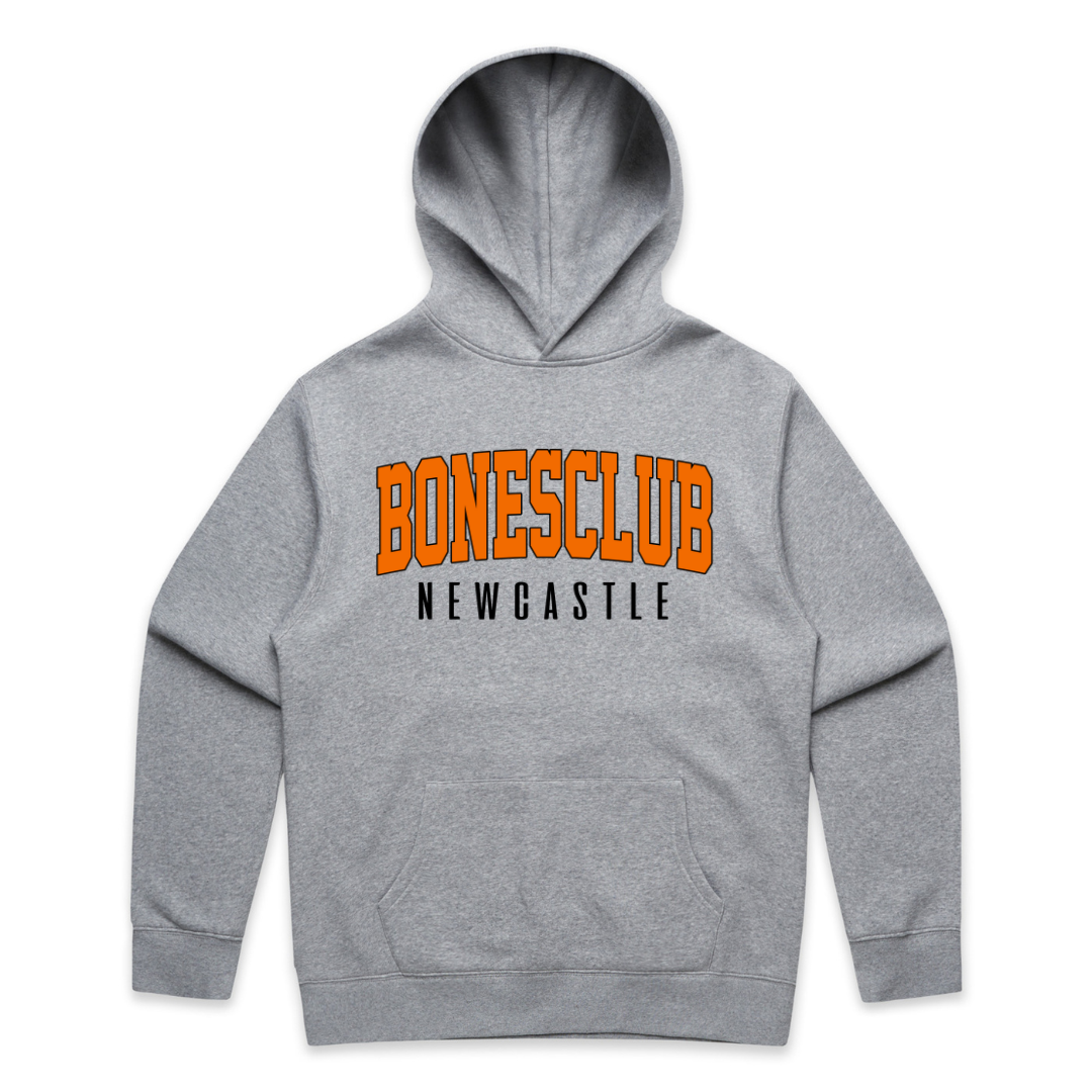 Bones Club Red Varsity Hood - Grey