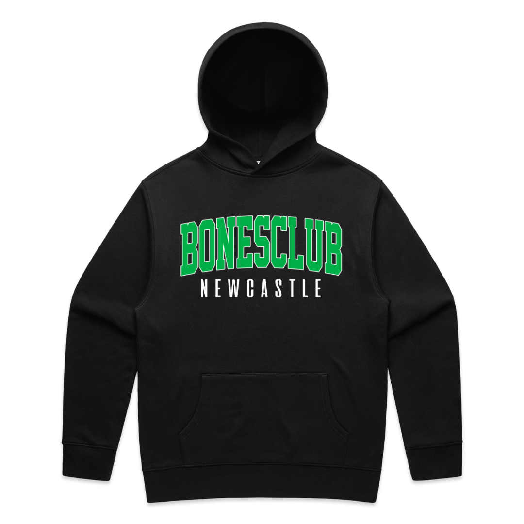Bones Club Green Varsity Hood - Black