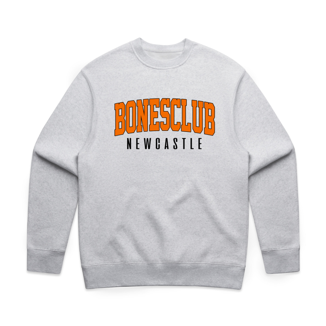 Bones Club Red Varsity Sweat - Grey