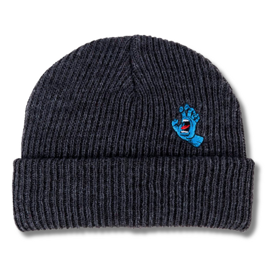 santa cruz screaming mini hand beanie - dark heather