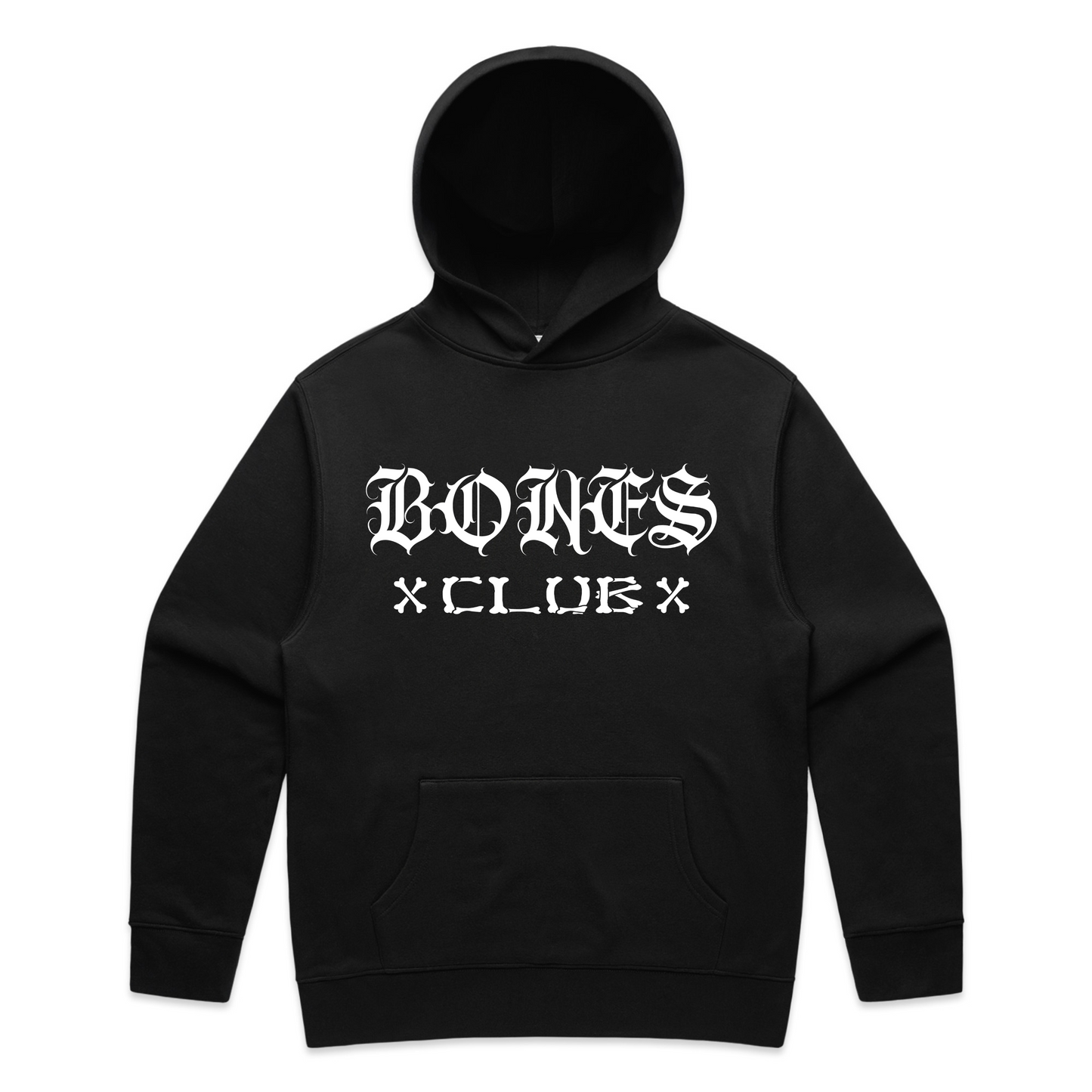 Bones Club Script Hood - Black