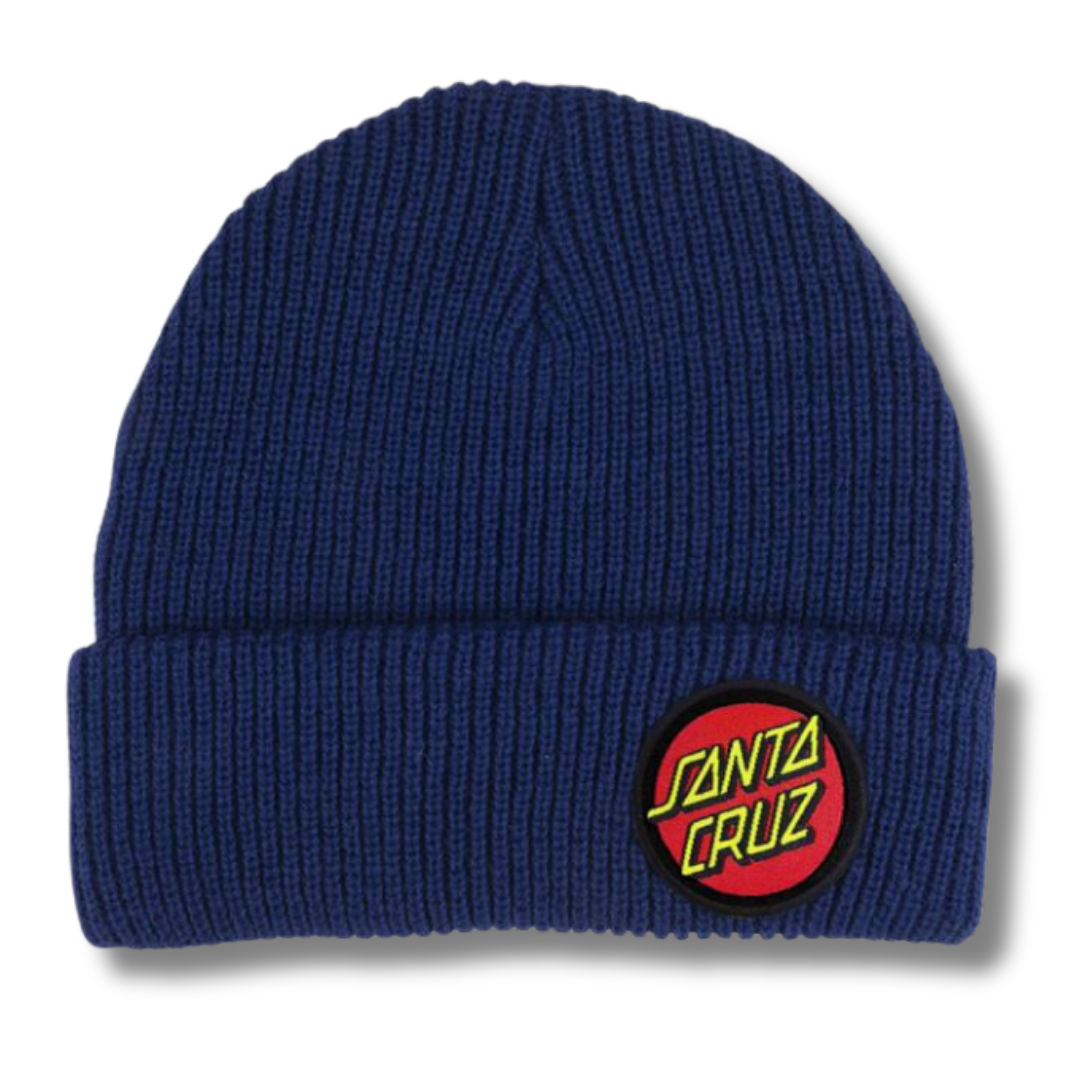 santa cruz classic dot beanie - cobalt