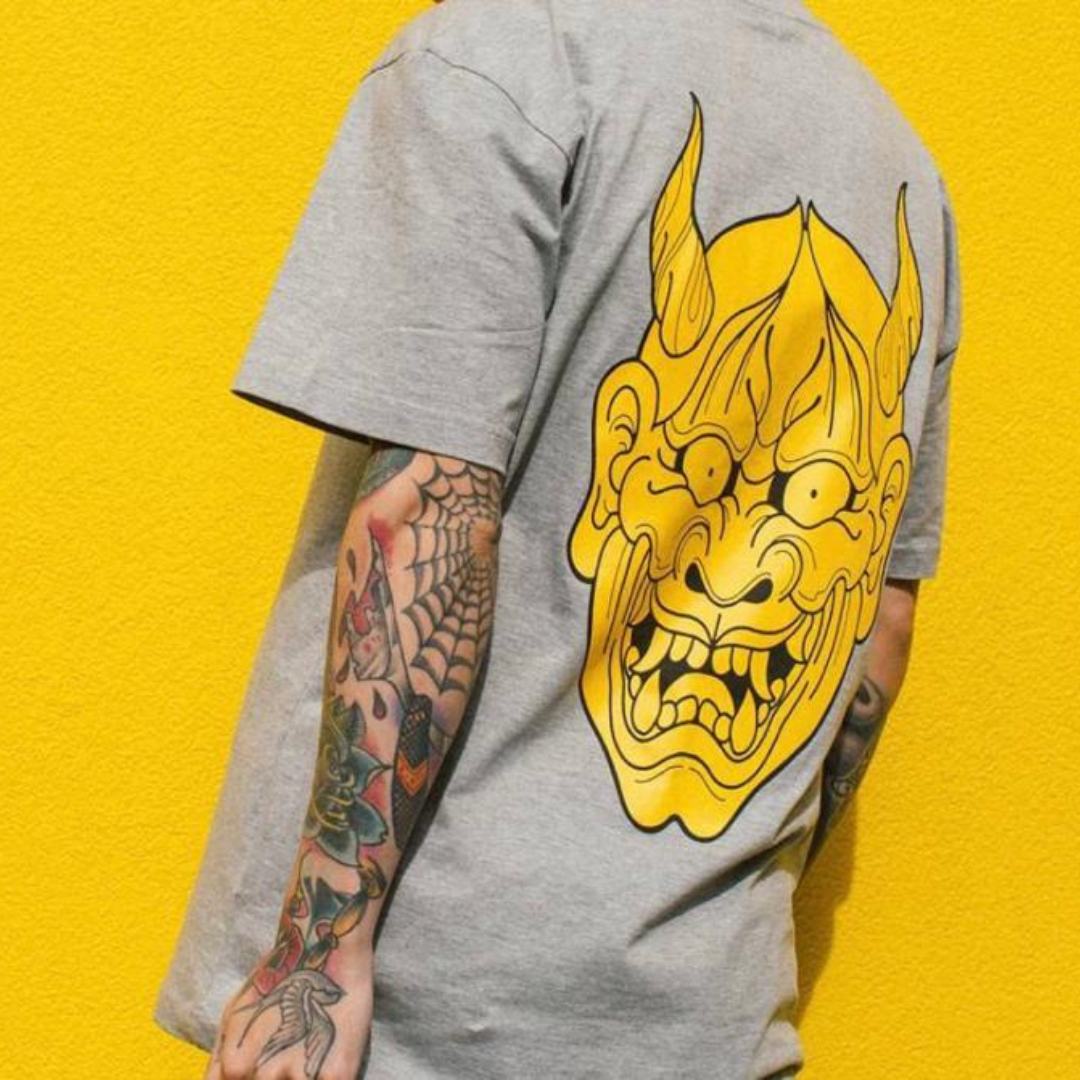 tattoo hannya graphic tee