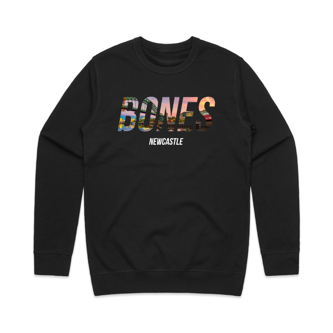 Bones Club Tyne Bridge Sweat - Black