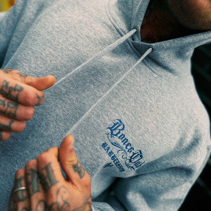 Bones Club Barbers Hood - Grey