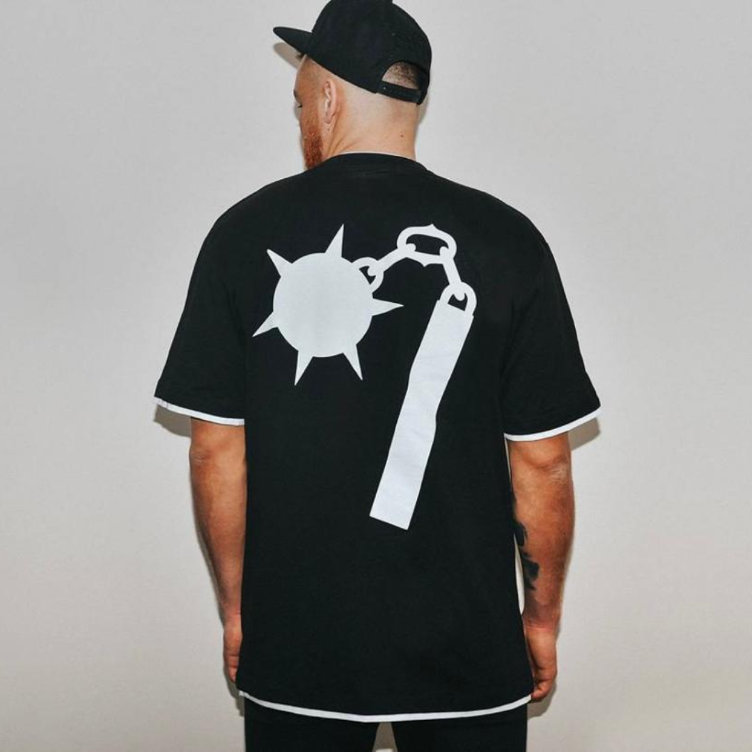 tattoo mace graphic t shirt