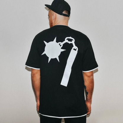 tattoo mace graphic t shirt