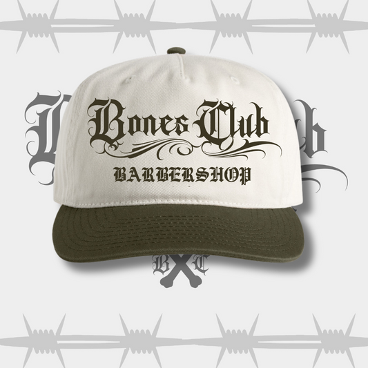 Bones Club Barbers Cap - Military Green