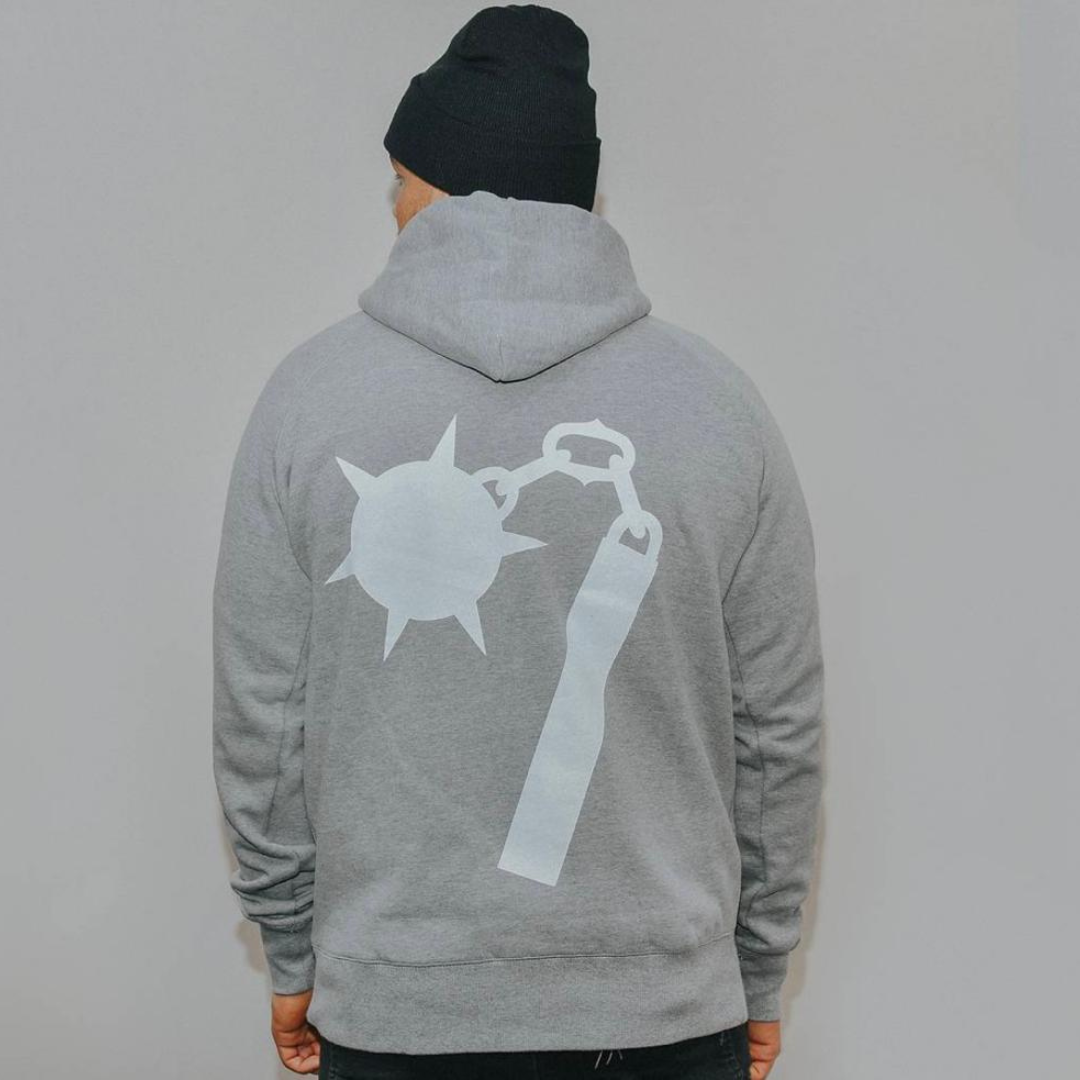 tattoo mace graphic hoodie