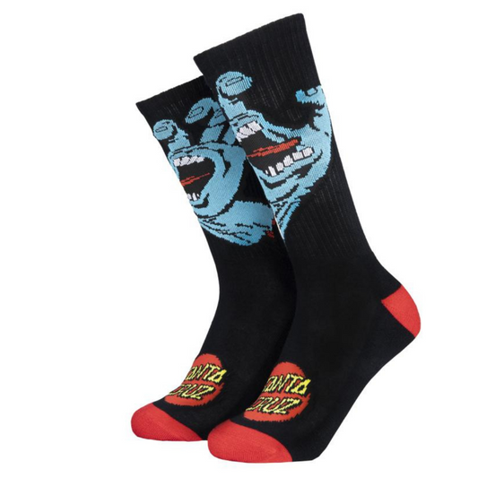 santa cruz screaming hand socks - black