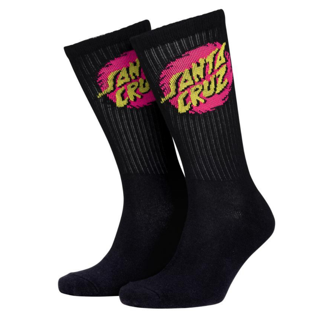 santa cruz dot styled socks - black