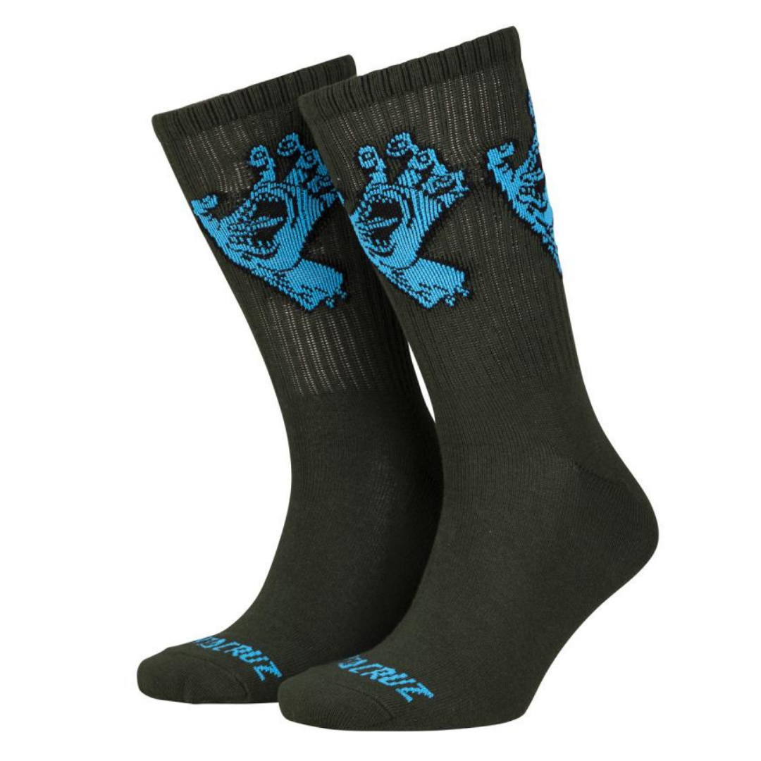 santa cruz screaming hand line up socks - black