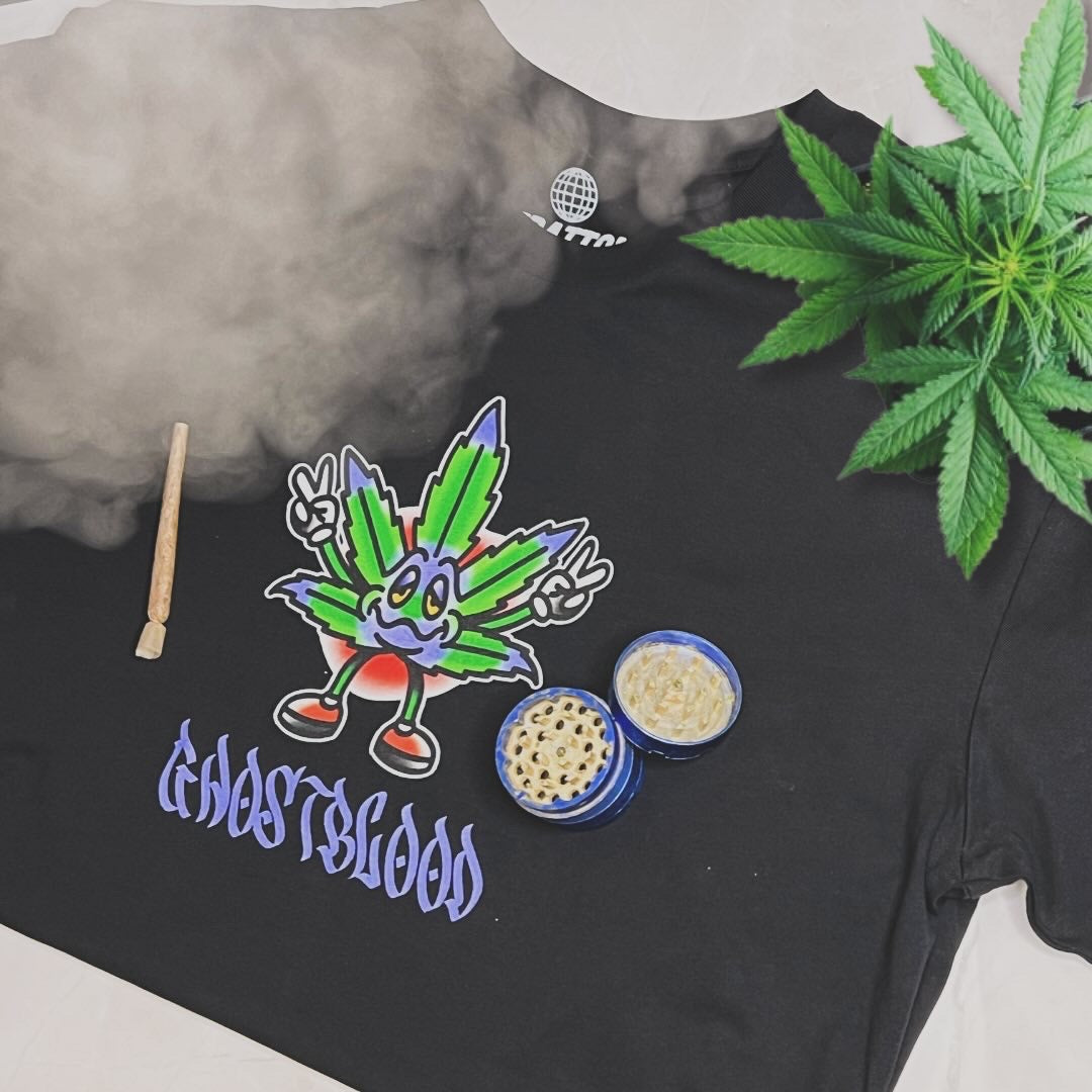 Bones Club x GhostBlood - Weed Tee - Black