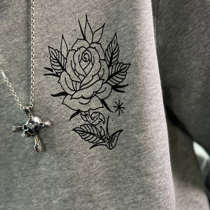 Tattoo Inspired Rose Sweatshirt