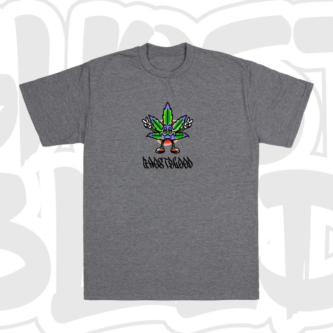 Bones Club x GhostBlood - Weed Tee - Grey