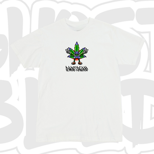 Bones Club x GhostBlood - Weed Tee - White