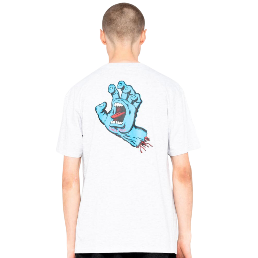 santa cruz screaming hand tee - white