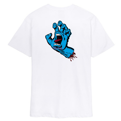 santa cruz screaming hand tee - white