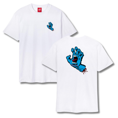 santa cruz screaming hand tee - white