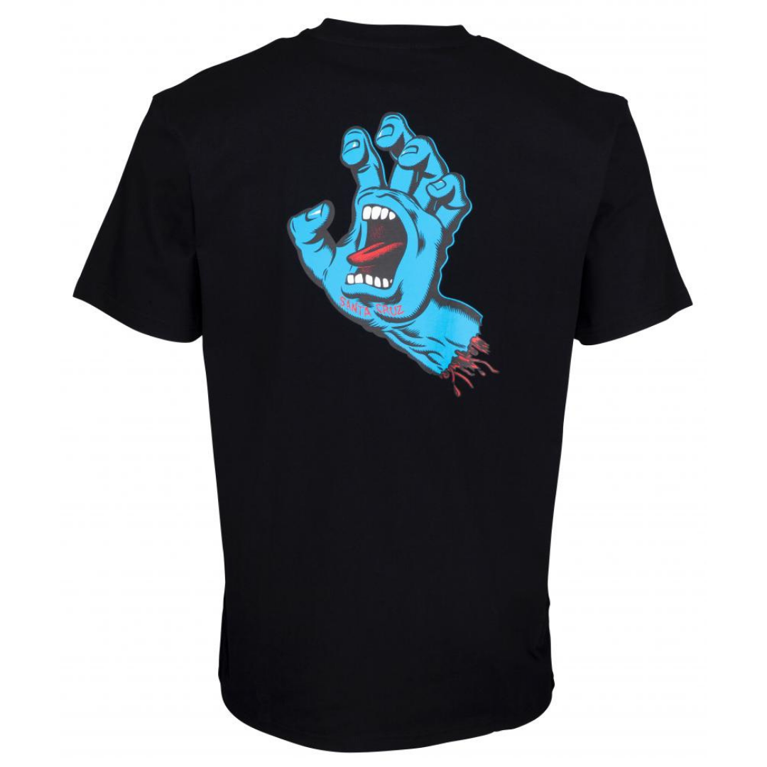 santa cruz screaming hand tee - black