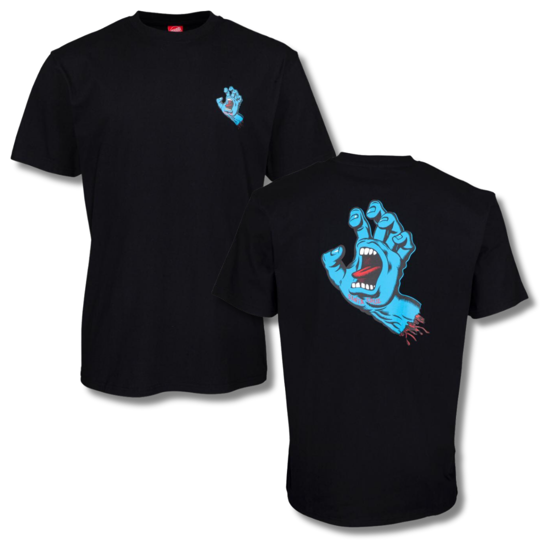 santa cruz screaming hand tee - black