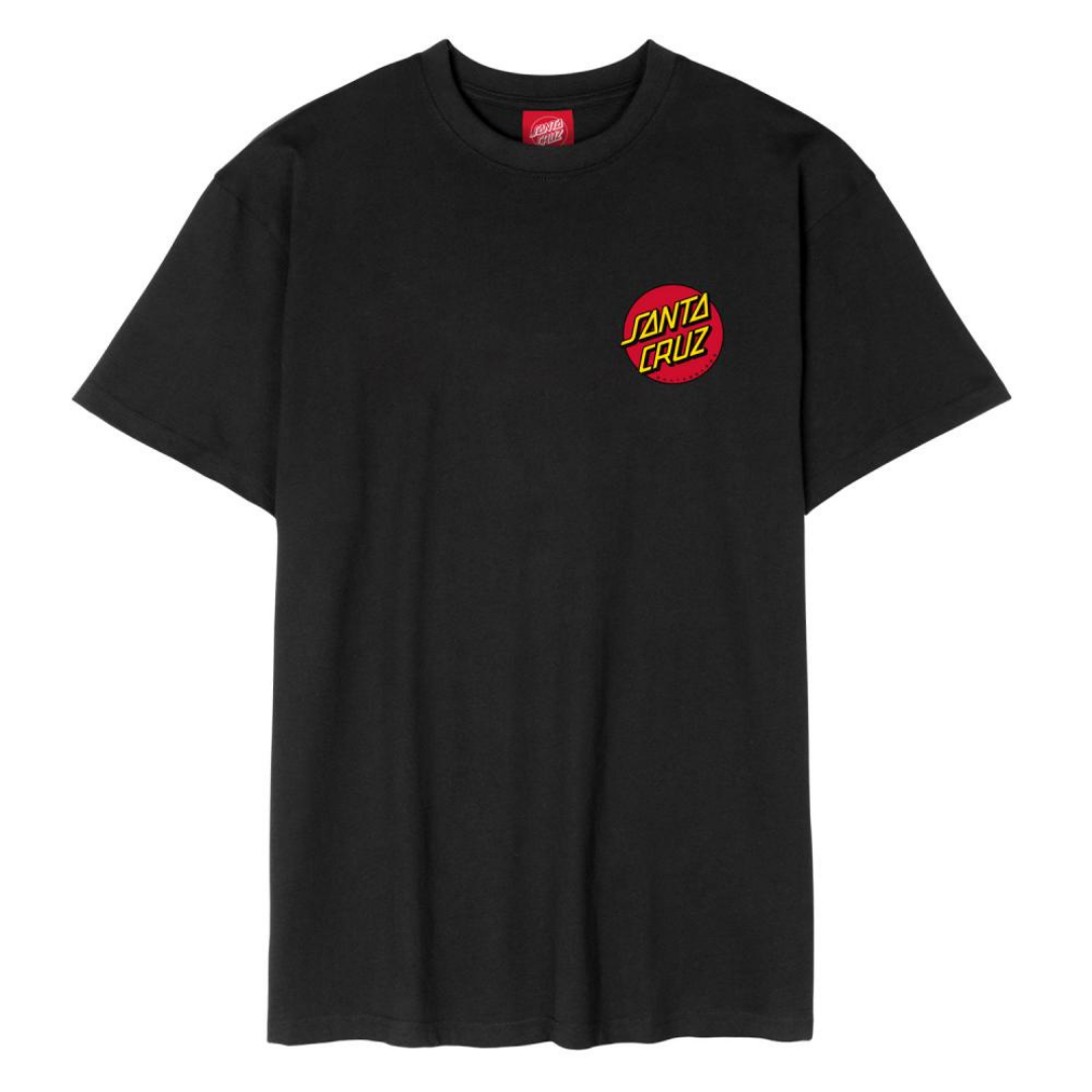 santa cruz classic dot tee - black