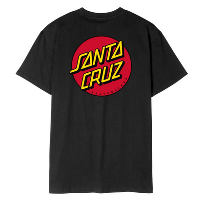 santa cruz classic dot tee - black