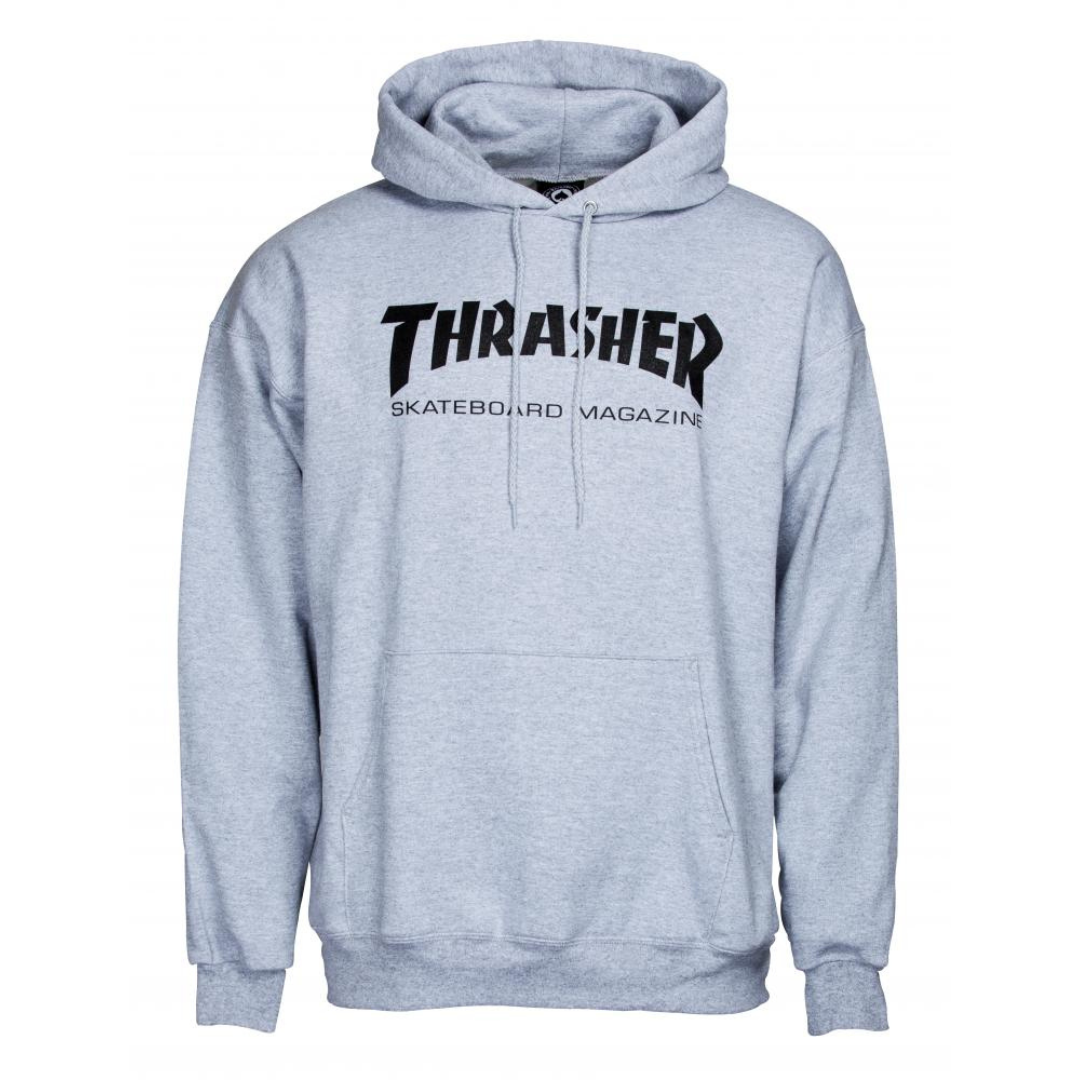 thrasher skate mag hood - grey