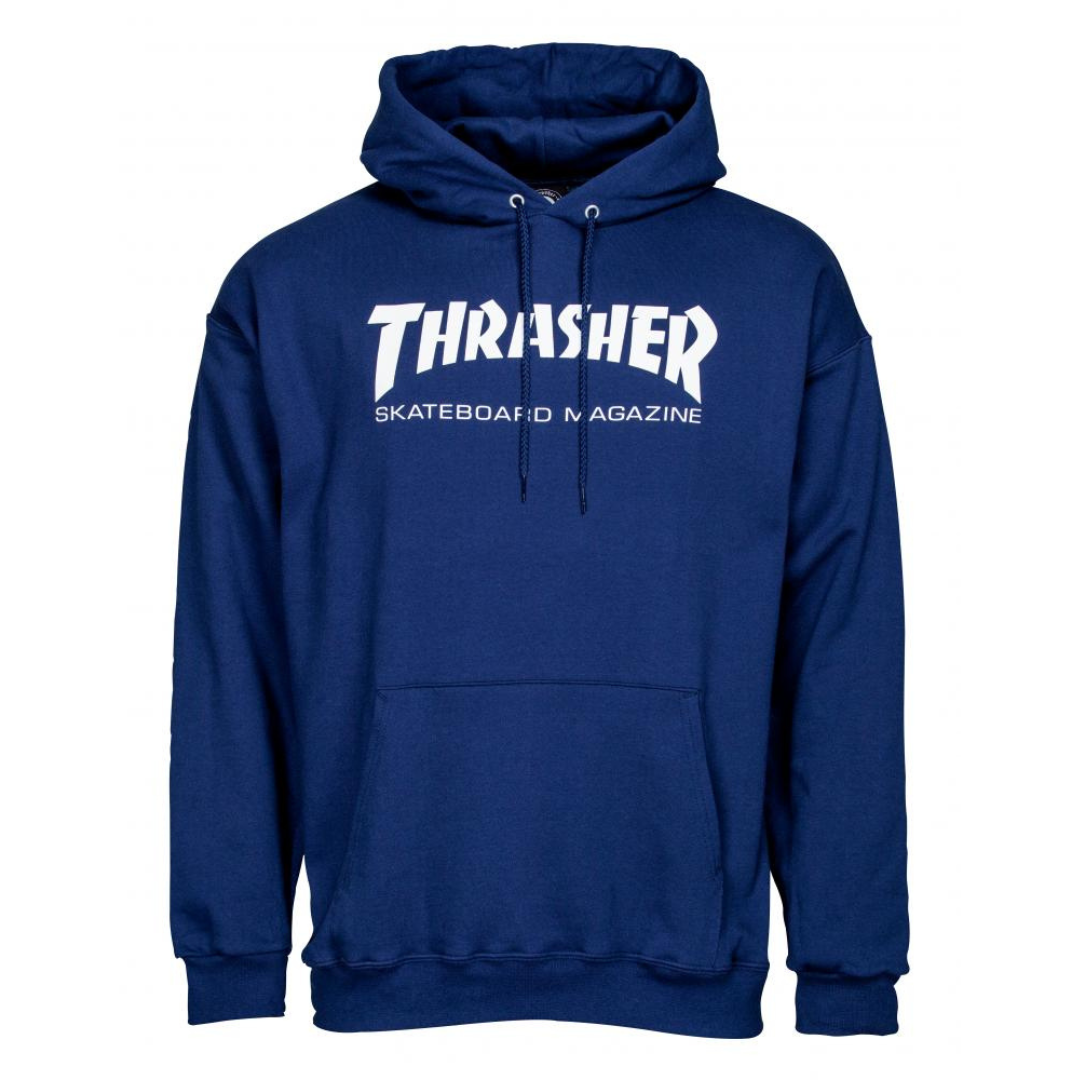 thrasher skate mag hood - navy