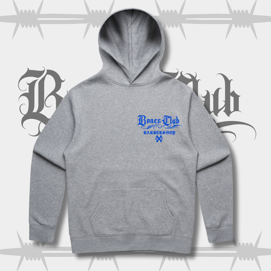 Bones Club Barbers Hood - Grey