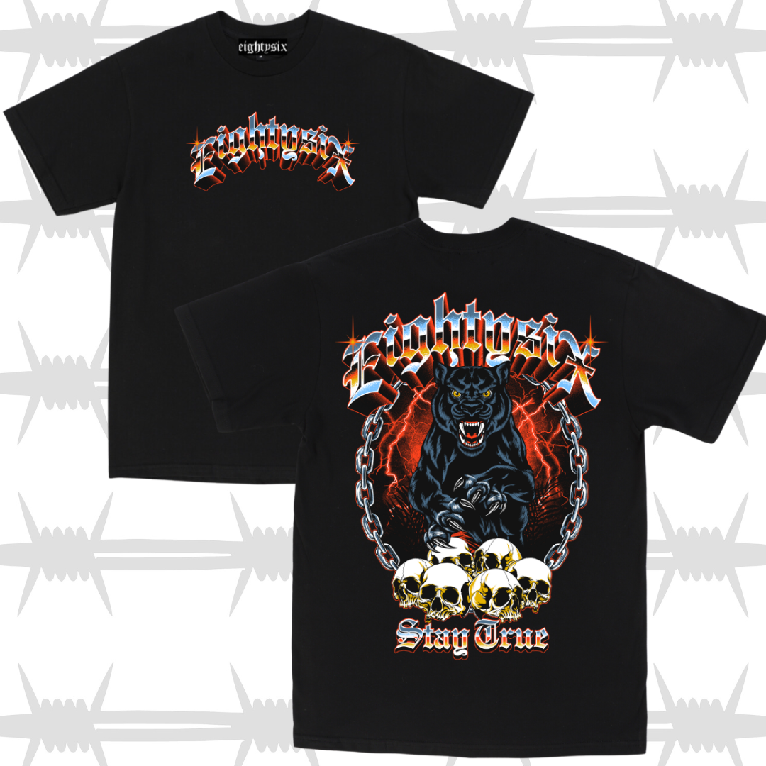 Panther Skull Graphic T-Shirt