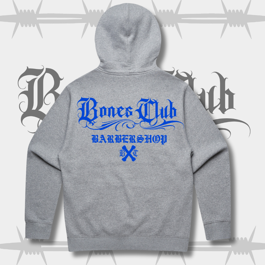 Bones Club Barbers Hood - Grey