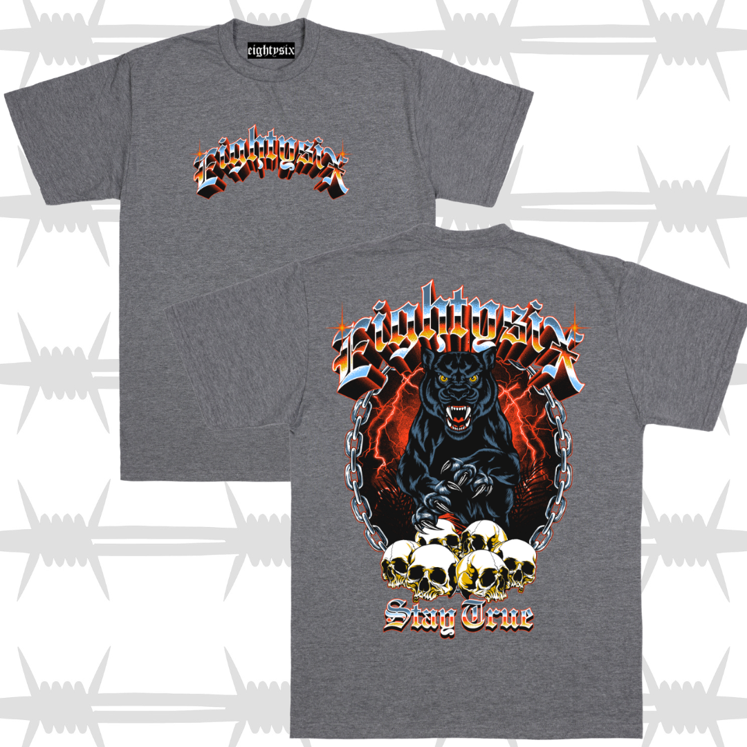 Panther Skull Graphic T-Shirt