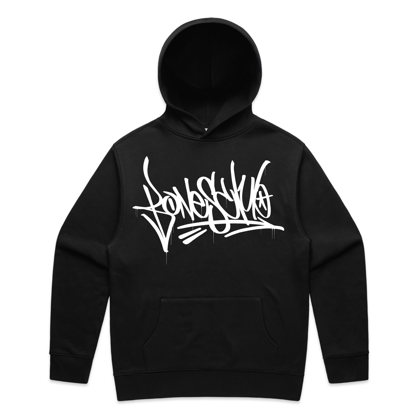 Bones Club Graffiti Hood - Black