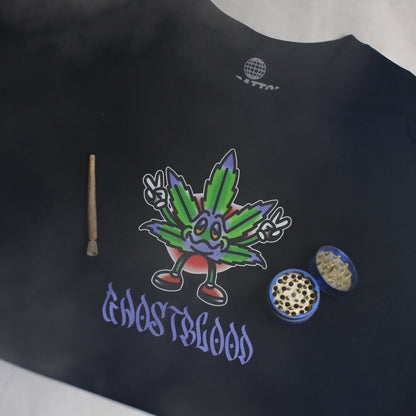 Bones Club x GhostBlood - Weed Tee - Black