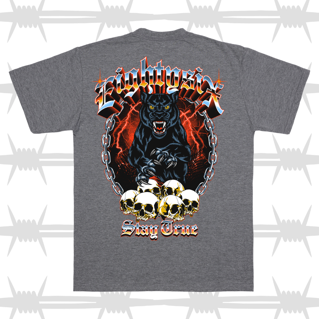 Panther Skull Graphic T-Shirt