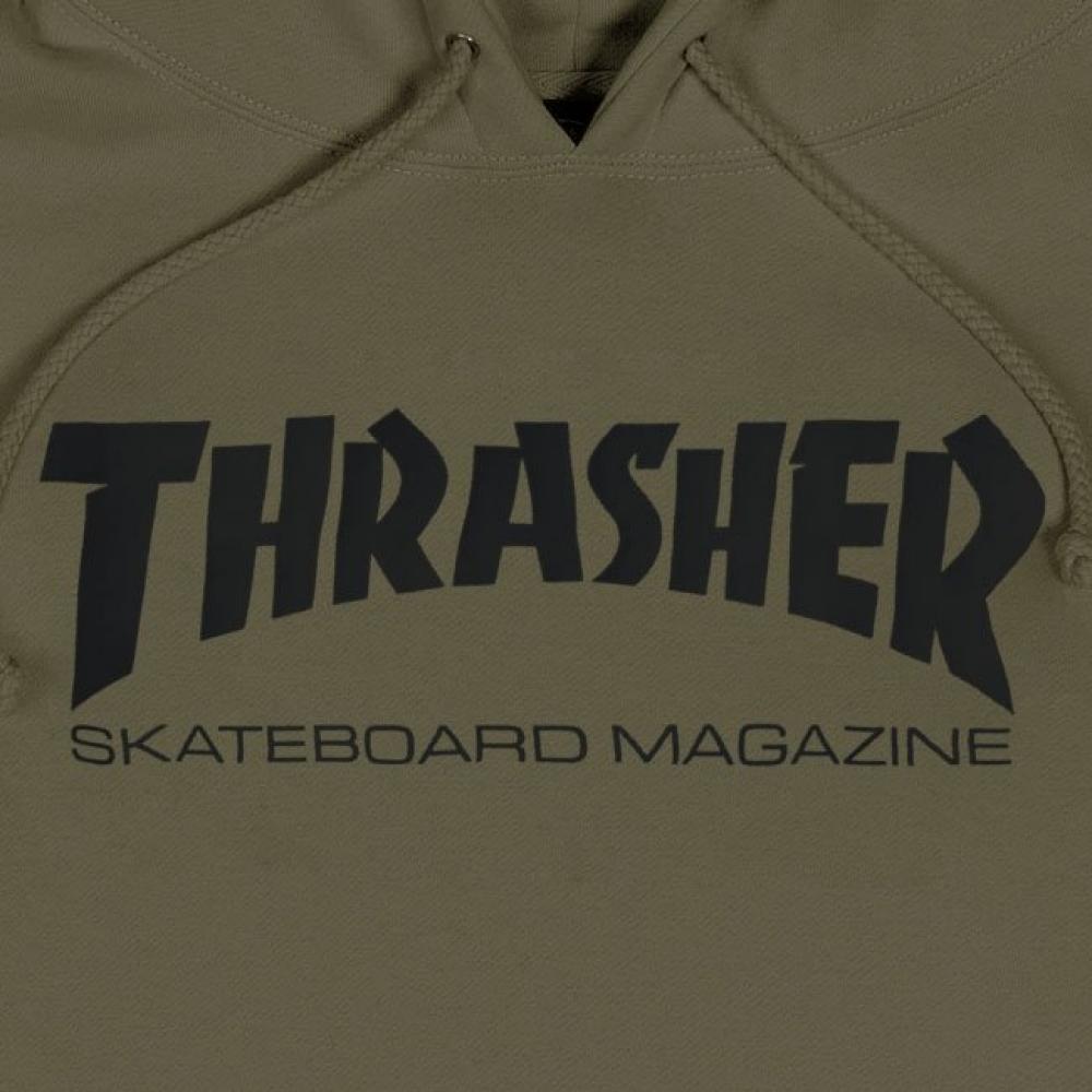 thrasher skate mag hood - army