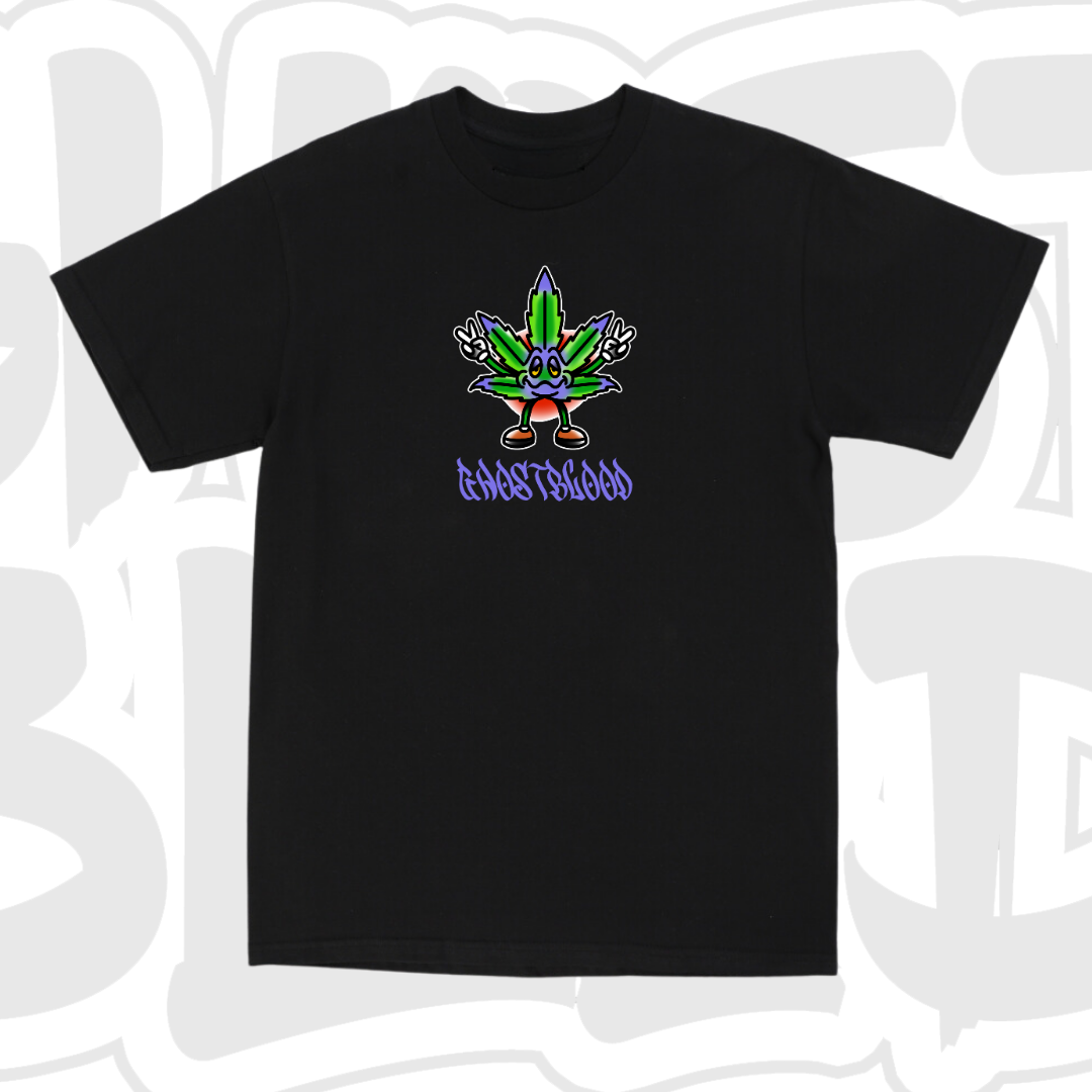 Bones Club x GhostBlood - Weed Tee - Black