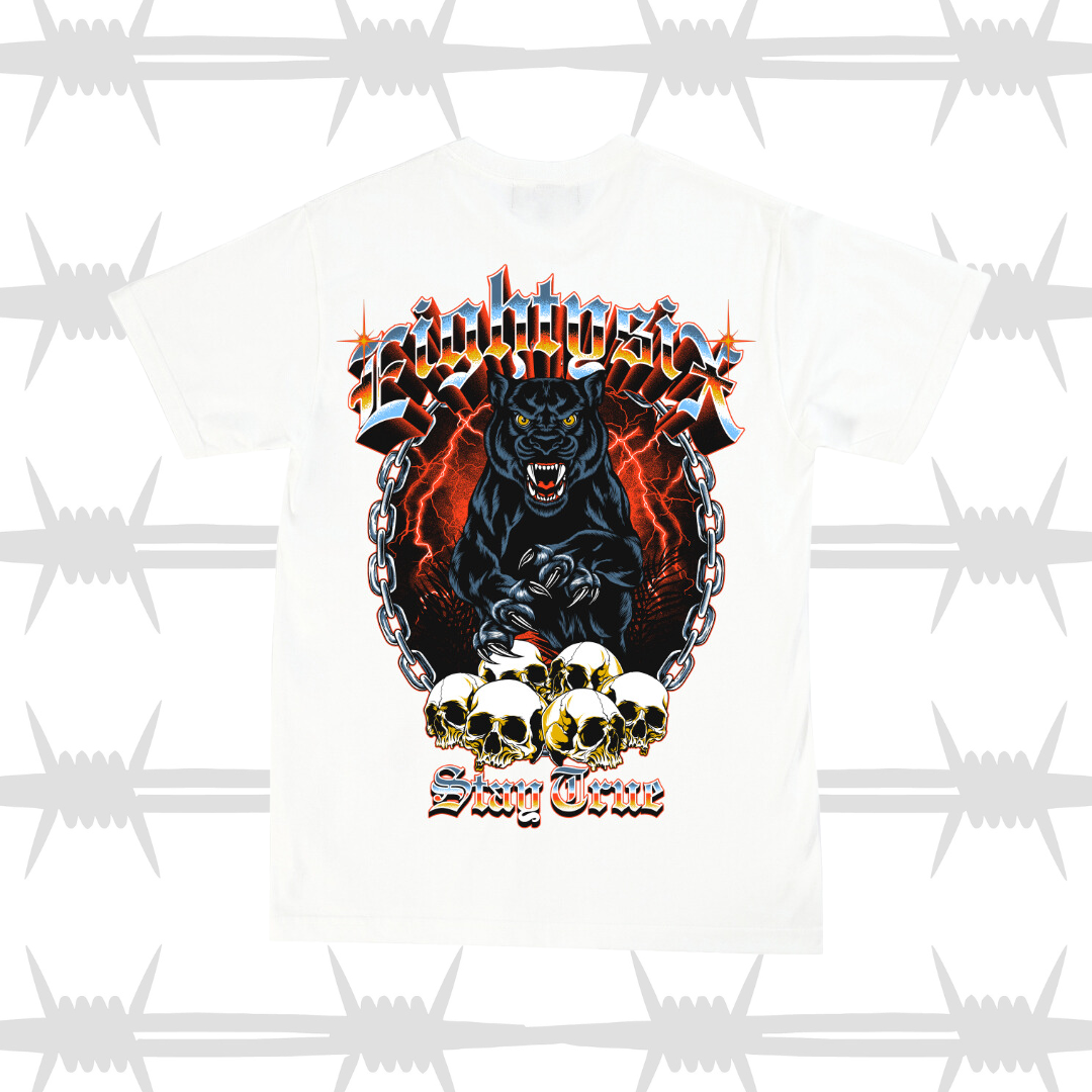 Panther Skull Graphic T-Shirt