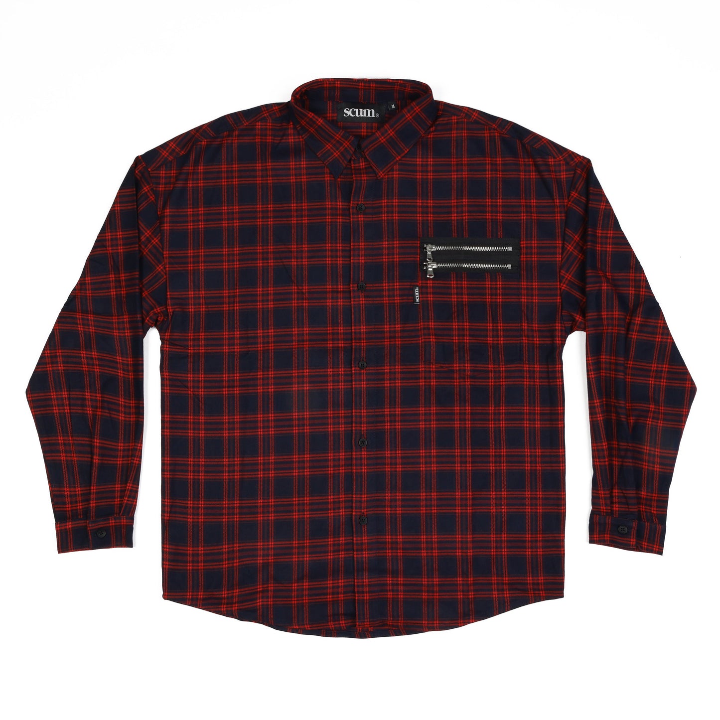 scum - lumberjack shirt - red & black