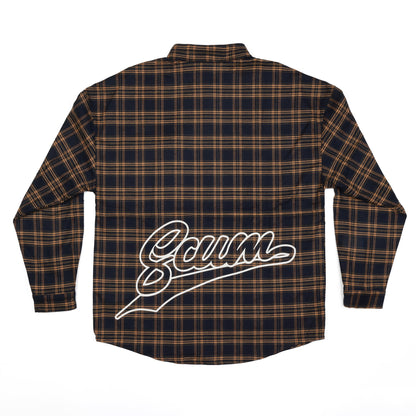 scum - lumberjack shirt - yellow & blue