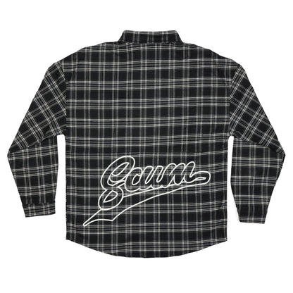 scum - lumberjack shirt - black & grey