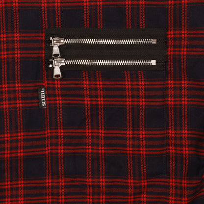 scum - lumberjack shirt - red & black