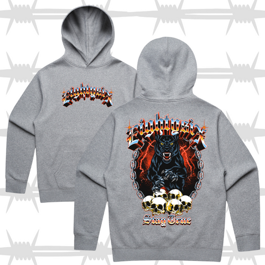 Panther Skull Hood - Grey