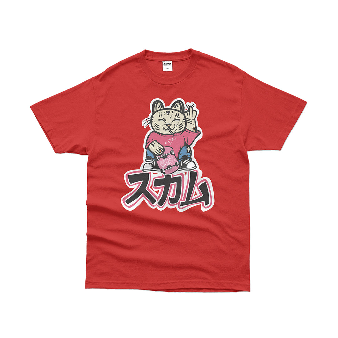 scum - the lucky one tee - red