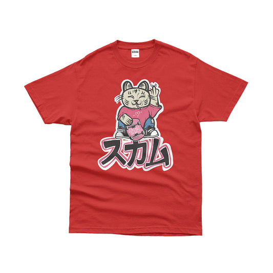 scum - the lucky one tee - red