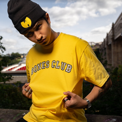 Bones Club Varsity Tee Yellow