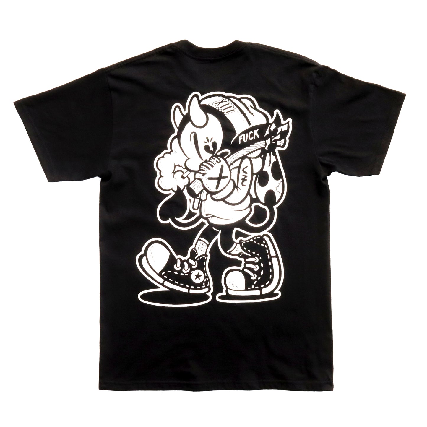 FU Travelling Mickey - Black Tee