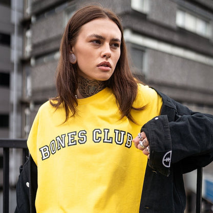 Bones Club Varsity Tee Yellow