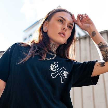 Bones Club Crossbones Tee in Black